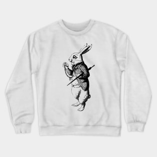 white rabbit alice in wonderland Crewneck Sweatshirt